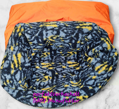 SCHNARCHSACK by perfektVerhechelt Orange / Blau-Grau